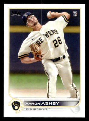 2022 Topps #78 Aaron Ashby Rookie Card Milwaukee Brewers - Image 1 of 2