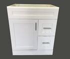 New White Shaker Single-sink Bathroom Vanity Base Cabinet 30