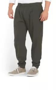 Feathers Twill Jogger Pants Size 29 Olive Green Urban Casual Men's RP $64 NWT - Picture 1 of 7