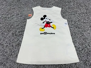 NEW Walt Disney World Womens Tank Top Medium Beige Mickey Mouse Shirt Parks - Picture 1 of 8