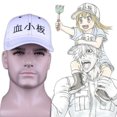 Hataraku Saibou клетки на работе бейсбольная кепка белая кровь клетки тромбоцитов солнца шляпа новый - Изображение 1 из 4