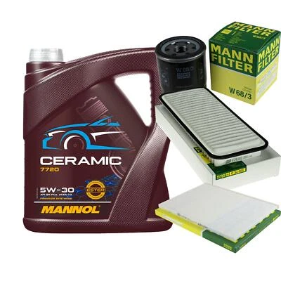 Pacchetto ispezione Mann 5 L Mannol Ceramic 5W-30 adatto per Toyota IQ 1.0 - Immagine 1 di 4