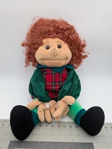 Juguete de peluche Folkmanis niña marioneta de mano cuerpo completo 24 pulgadas pelo rojo - Imagen 1 de 10