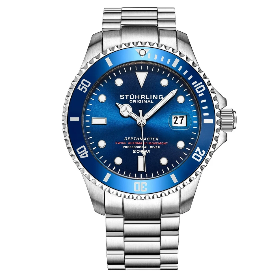 Reloj de buceo profesional Stuhrling 883 Depthmaster automático para hombre Foto 1 de 4