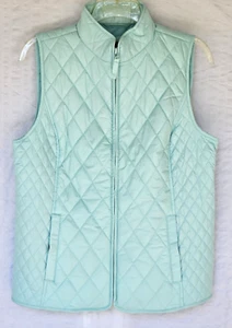 Talbots Vest Women's Small Blue Aqua Puffer Zipper Closure Outerwear Lightweight - Picture 1 of 3