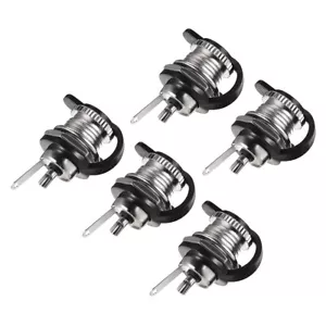 5.5mmx2.5mm DC Power Jack Socket Female Panel Mount Connector w Dust Cover 5pcs - Picture 1 of 5