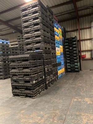  Contenedores de paletas plegables para envío a granel Gaylord 48x45x34 Foto 1 de 4