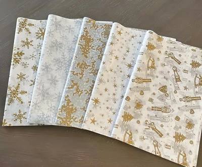 WINTER METALLICS Tissue Paper Assortment Choose Size & Package Amount - Image 1 of 4