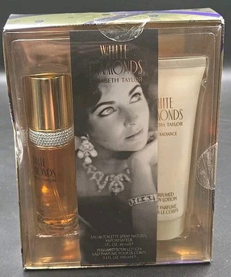 WHITE DIAMONDS by Elizabeth Taylor 2 pcs GIFT SET 1.0 oz EDT Spray + BODY LOTION - Image 1 of 2
