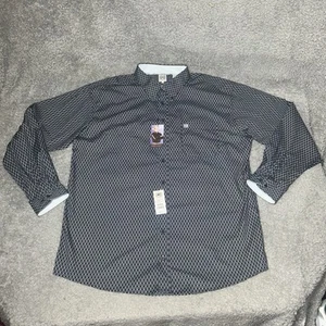 Camisa vaquera Cinch Western para hombre 3XL gris abstracta manga larga abotonada - Imagen 1 de 21