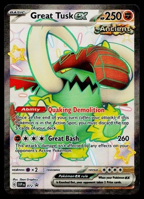 Great Tusk ex 072 SV: Scarlet & Violet Promo Cards Promo - Image 1 of 2