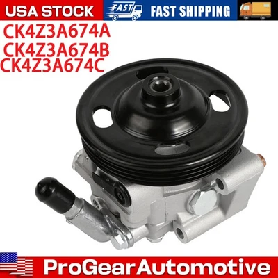 Power Steering Pump with Pulley for Ford Transit-150 250 350 2015-2024 3.5L 3.7L - Image 1 of 4