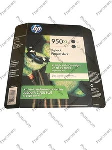 Genuine HP 950XL Black Ink Cartridge 2-Pack High Yield Cartridges Exp: Sept 2022 - Picture 1 of 2