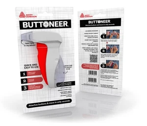 Button Fastening System - NEW and Improved! - Attaches Buttons & More in Seco... - Picture 1 of 8