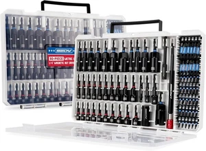 Juego de atornilladores de tuercas de impacto magnéticas premium de 80 piezas métricas y SAE con adaptador de enchufe - Imagen 1 de 9