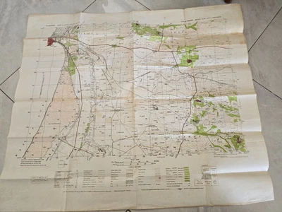 RARE 8.1948 Israeli War Independence Military Map - Early IDF Acre - Image 1 of 4