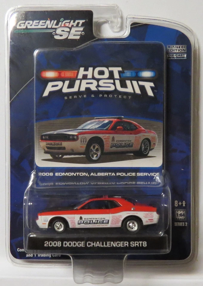Greenlight Hot Pursuit 2008 Dodge Challenger SRT8 Edmonton Alberta Police - Image 1 of 1