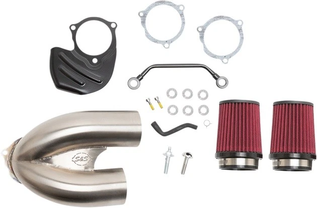 Kit de purificador de aire de inducción sintonizado S&S cepillado 170-565A Harley Davidson Foto 1 de 1