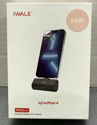 Cargador Portátil i Walk iPhone Carga Rápida 4500 MRH ¡NUEVO! Color Rosa Foto 1 de 2