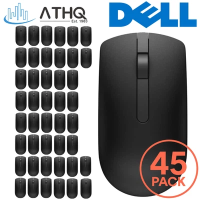 PACK OF 45 Dell MS116-BK USB Wired Optical Mouse Black Scroll Wheel Laptop NEW - Image 1 of 4