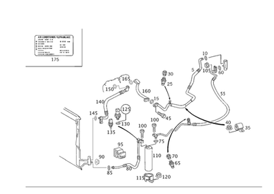 Tubería original Mercedes-Benz 220-830-07-15-64 Foto 1 de 2