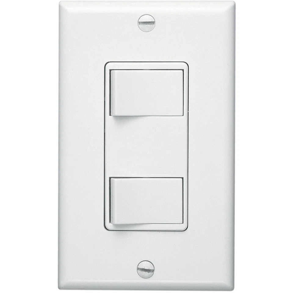 , Control de Pared Multifunción NuTone 68W Blanco para Ventiladores de Ventilación, Pack de 1 Foto 1 de 1