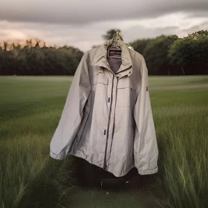 ZeroXposur XXL Mens Full Zip Lightweight Jacket with Hood Khaki Tan - Picture 1 of 8