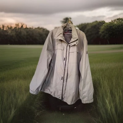 Chaqueta ligera ZeroXposur XXL para hombre cremallera completa con capucha caqui tostado Foto 1 de 4