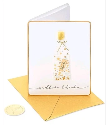 Papyrus Thank You Card Message In A Bottle 3D 🥂 Blank Inside - Image 1 of 4