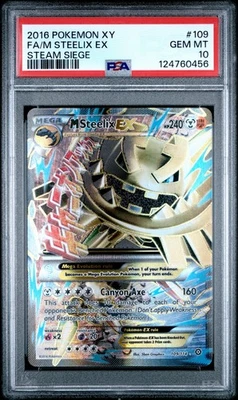 PSA 10 M Steelix EX 109/114 Pokemon XY Steam Siege 2016 Holo Ultra Rare Low Pop - Image 1 of 2