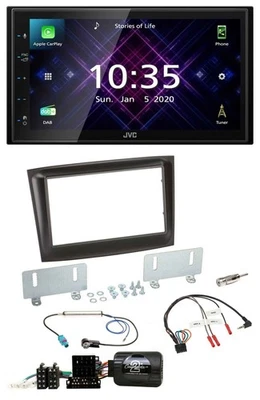 JVC DAB 2DIN Lenkrad Bluetooth USB Autoradio für Fiat Doblo ISO Can-Bus ab 15 sc - Bild 1 von 4
