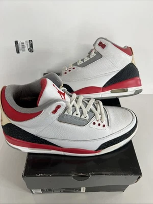 Air Jordan 3 Retro Fire Red Men Sz 10 136064-161 2008 - Image 1 of 4