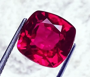 Cojín de piedras preciosas sueltas de 8 a 10 quilates con forma de rubí natural certificado RL65 - Imagen 1 de 9