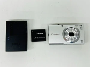 Canon PowerShot A2400 IS Silver 16.0MP Compact Digital Camera Near Mint C144 - Picture 1 of 10