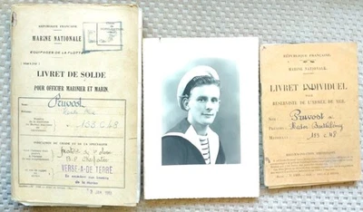 Lot Papiers Militaires Marine Française 1948 Le Richelieu - Photo 1/4