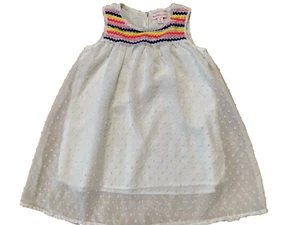 DESIGN HISTORY Sleeveless White W/ Rick Rack Accent Summer Dress Sz 4 Girls - Picture 1 of 5
