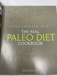 The Real Paleo Diet Cookbook by Loren Cordain PHD Signed - 2015, Hardcover - Picture 1 of 10