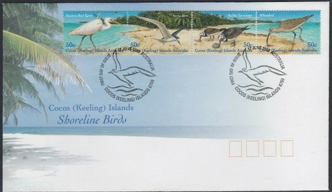2003 FDC Cocos (Keeling) Islands. Shoreline birds. "Birds" Pictorial PMK Cover