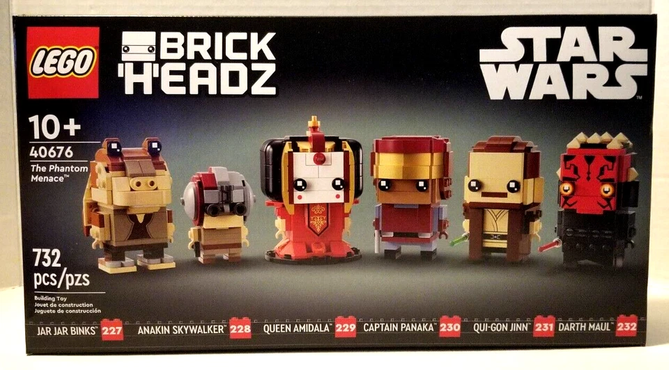 2024 Lego Star Wars 40676 The Phantam Menace Brick Headz Set