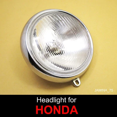 Farol dianteiro Honda SL125 K K1 K2 XL125 XL175 76 77 78 6" + lâmpada 6 V + aro - Imagem 1 de 4