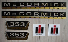 IHC Aufkleber Mc Cormick Traktor 353 gold Logo Emblem Sticker Label