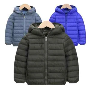 Lightweight Down Jacket Boys Girls Autumn Winter Coats Children Warm Hooded Kids - Picture 1 of 24