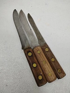 Vintage Keen Kutter Carbon Metzger Messer 3er Set: 6", 6,5" & 5,5" Klingen - Bild 1 von 14