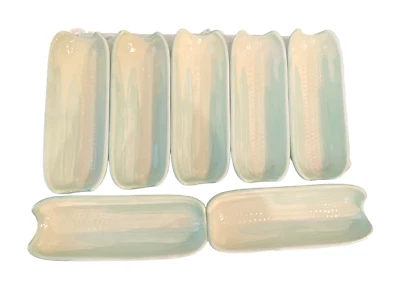 Juego de 7 platos Vera Cruz Maíz en la mazorca Pfaltzgraff verde pálido/amarillo RET 8 1/2 Foto 1 de 3