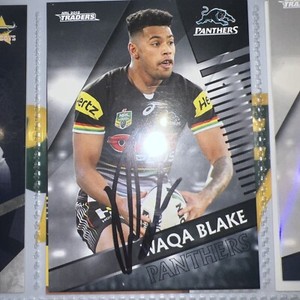 Waqa Blake Signed 2018 Traders NRL card Penrith Panthers