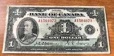 Canada 1935 $1 Bank note of Canada English BC-1