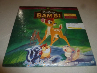 SEALED LASERDISC 55TH ANNIVERSARY WALT DISNEYS MASTERPIECE BAMBI LASER DISC LE > - Image 1 of 3
