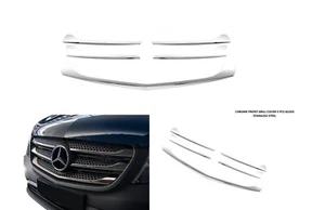 CHROME FRONT GRILL COVERS FOR MERCEDES VITO W447 2014-2019 STAINLES STEEL 5 pcs - Picture 1 of 5