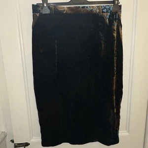 Nuevo con etiquetas House Of Bruar HOB Damas Falda de Terciopelo a Medida Faisán Paisley Talla 14 - Imagen 1 de 10