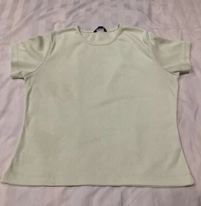 Reitmans Damen Bluse Lindgrün Kurzarm Oberteil Größe L - Bild 1 von 5